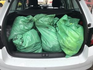 gefüllt Müllsäcke der Bremen räumt auf Aktion